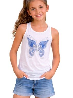 Girls Children’s Place Butterfly Tank Top Size Large 10-12